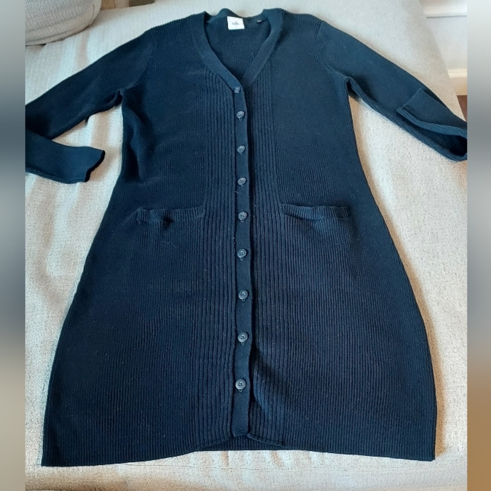 Cabi Knitted Navy Blue Cardigan Sweater Sz-L